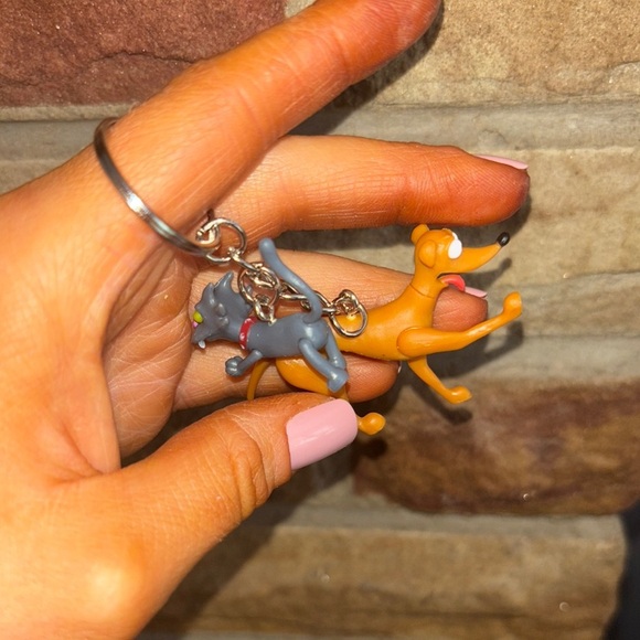 Simpsons pets Cartoon Dog and Cat Keychain - Picture 3 of 3